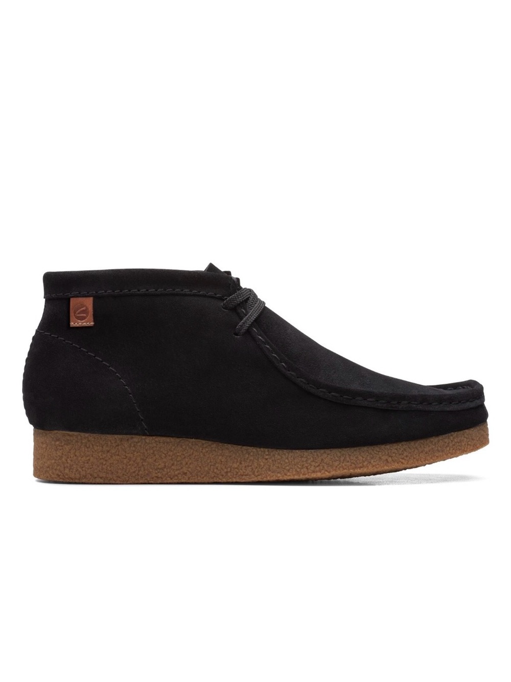 Clarks Shacre Chukka Boots Men's 10W Black Suede Gum Sole Square Toe Comfort